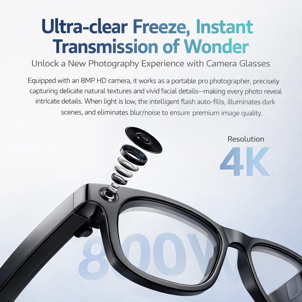 AI Smart Camera Glasses